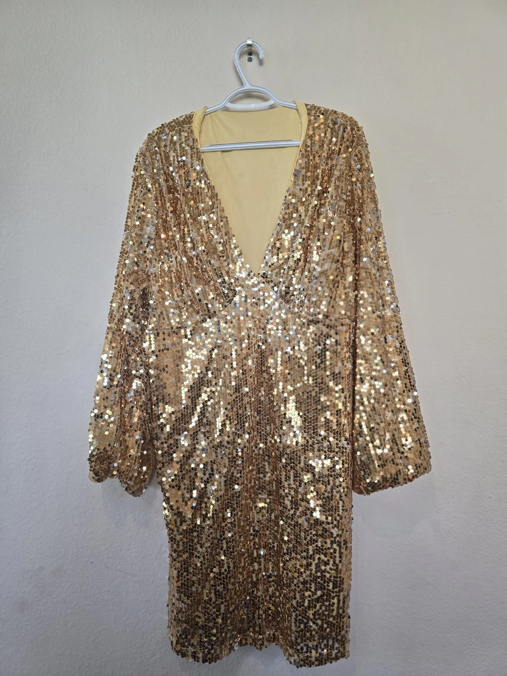 SHEIN Curve DeepV Sequin Party Dress Sz 3X